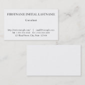 Vintage und klassische Berufliche Visitenkarte (Vorne/Hinten)