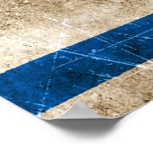 Vintage und kratzfeste Flagge Israels Poster (Ecke)