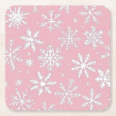 Vintage und moderne Schneeflocken Weihnachten Rechteckiger Pappuntersetzer (Vorderseite)