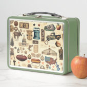 VINTAGE und nostalgische Staatssymbole, Relikte in Metall Brotdose (Beispiel)