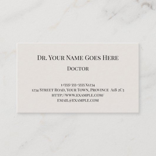 Vintage und nostalgische Visitenkarte (Vorderseite)