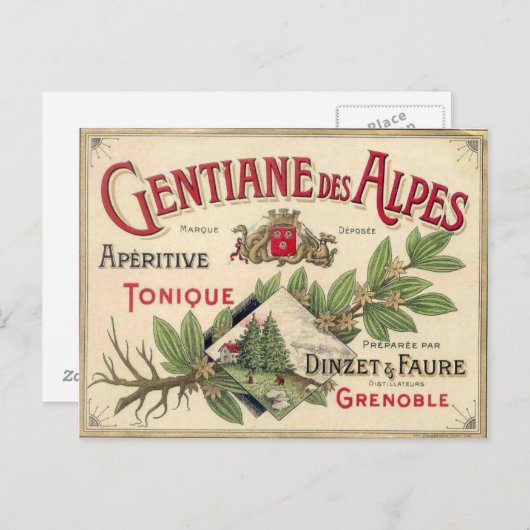 Vintage und Postkarte (Vorne/Hinten)