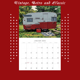 Vintage und Retro-Campers Reiseabenteuer Kalender