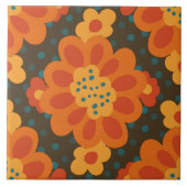 Vintage und rückwirkende Keramik Fliese (Vorderseite)