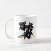 Vintage und schwarze Orchidee Kaffeetasse (Links)