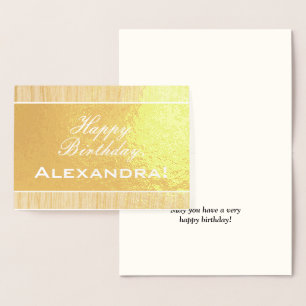 Vintage und traditionelle "Happy Birthday"-Karte Folienkarte