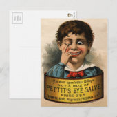 Vintage unerwünschte Werbekarte Postkarte (Vorne/Hinten)