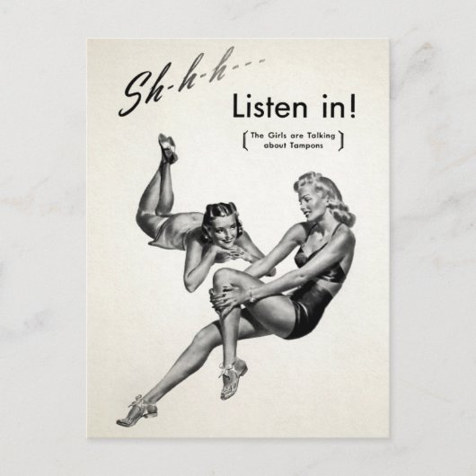 Vintage unerwünschte Werbung Postkarte (Vorderseite)