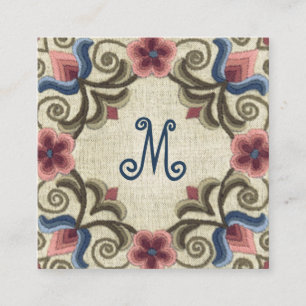 Vintage ungarische Notwendigkeit in verblassten Fa Quadratische Visitenkarte