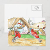 Vintage ungarische Postkarte für Ostern (Vorne/Hinten)