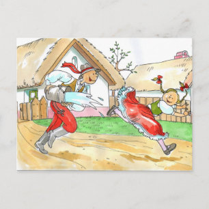 Vintage ungarische Postkarte für Ostern