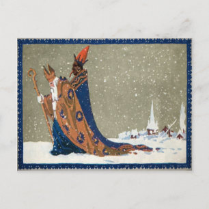 Vintage Ungarischer Krampus Postkarte