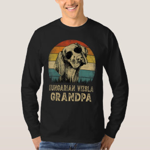Vintage Ungarischer Vizsla Opa Hund Vatertag T-Shirt