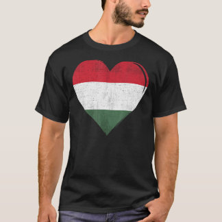 Vintage Ungarn-Flagge Herz für Ungarn T-Shirt