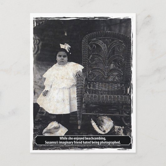 Vintage ungerade Susannas Imaginäre Freundin Postkarte (Vorderseite)