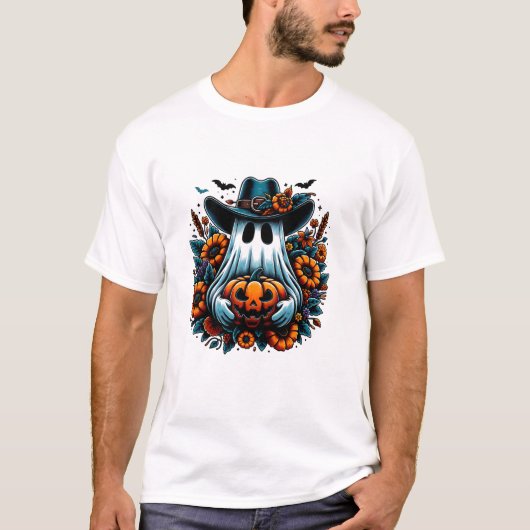 Vintage unheimlicher Cowboy-Geist T-Shirt (Vorderseite)