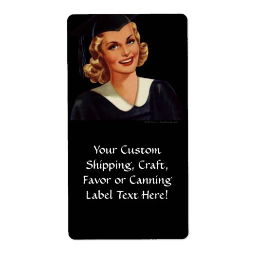 Vintage Uni Co-Ed Abschluss Frau (Vorne)