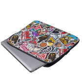 Vintage Uni Pop Laptopschutzhülle (Vorne Knopf)