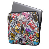 Vintage Uni Pop Laptopschutzhülle (Vorderseite Links)