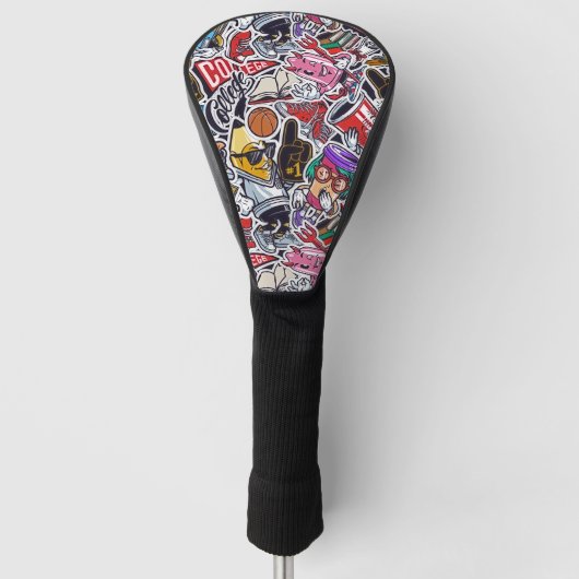 Vintage Uni Retro Golf Head Cover Headcover (Vorderseite)