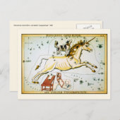 Vintage Unicorn-Sternkonstellation Postkarte (Vorne/Hinten)