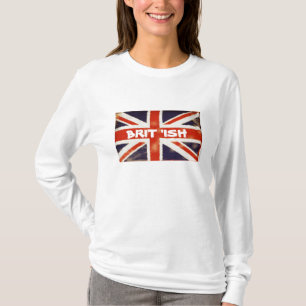 Vintage Union Jack BRIT "ISH Long Sleeve T - Shirt
