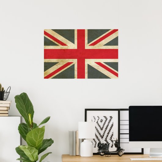 Vintage Union Jack britische Flagge Poster (Heimbüro)