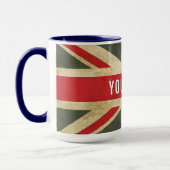 Vintage Union Jack britische Flagge Tasse (Links)