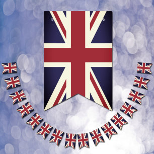 Vintage Union Jack, britische Flagge Wimpel UK Ban