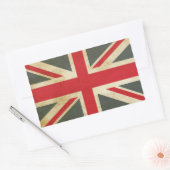 Vintage Union Jack British Flag Rechteckiger Aufkleber (Umschlag)