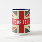 Vintage Union Jack British Flag Tasse (Zentrum)