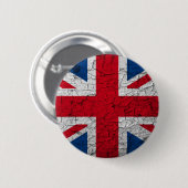 vintage Union Jack Button / Pin / Anstecker (Vorne & Hinten)