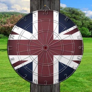 Vintage Union Jack Dartboard, UK, British Flag Dartscheibe
