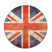Vintage-Union-Jack-Flagge Dartscheibe (vorne)