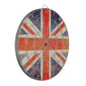 Vintage-Union-Jack-Flagge Dartscheibe (Vorderseite Links)
