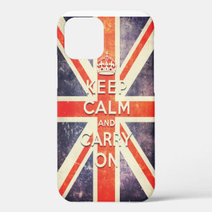 Vintage Union Jack Flagge Keep Calm und mach weite Case-Mate iPhone Hülle