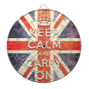 Vintage Union Jack Flagge Keep Calm und mach weite Dartscheibe