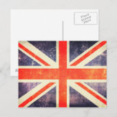 Vintage-Union-Jack-Flagge Postkarte (Vorne/Hinten)
