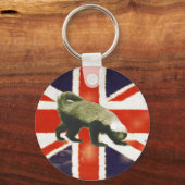 Vintage Union Jack Honey Badger Basic Schlüsselanh Schlüsselanhänger (Vorderseite)