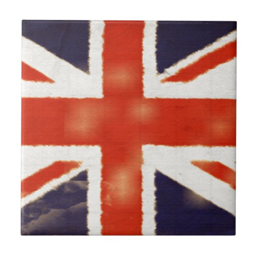 Vintage Union Jack Keramik Geschenkartikel Fliese (Vorderseite)