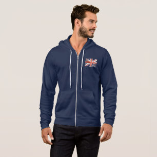 Vintage-Union-Jack-UK-Flag-Design mit distressed-E Hoodie