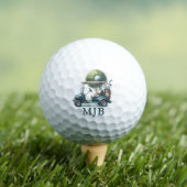 Vintage Unique Cart Custom 3 Initial Monogram Golfball (Insitu T-Shirt)