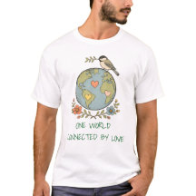 Vintage Unisex T-Shirt - Retro Welt Liebe-Shirt