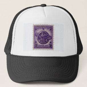 Vintage United Staaten Briefmarke Hat Truckerkappe