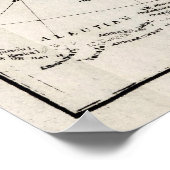 Vintage United Staaten Map (1870) Poster (Ecke)