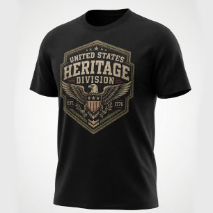 Vintage United States Heritage Division Militärisc T-Shirt