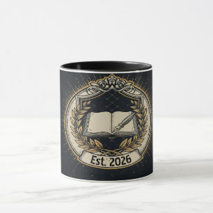 Vintage-Universitätssiegel-Exlibris-Kaffeetasse Tasse
