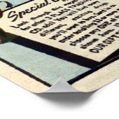 Vintage unsichtbare Helmwerbung Kunst Poster (Ecke)