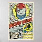Vintage unsichtbare Helmwerbung Kunst Poster (Vorne)