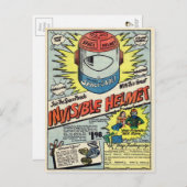 Vintage unsichtbare Helmwerbung Postkarte (Vorne/Hinten)